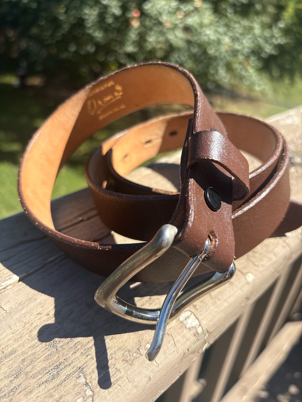 Brown Genuine Leather Belt Made in Mexico Western Workwear